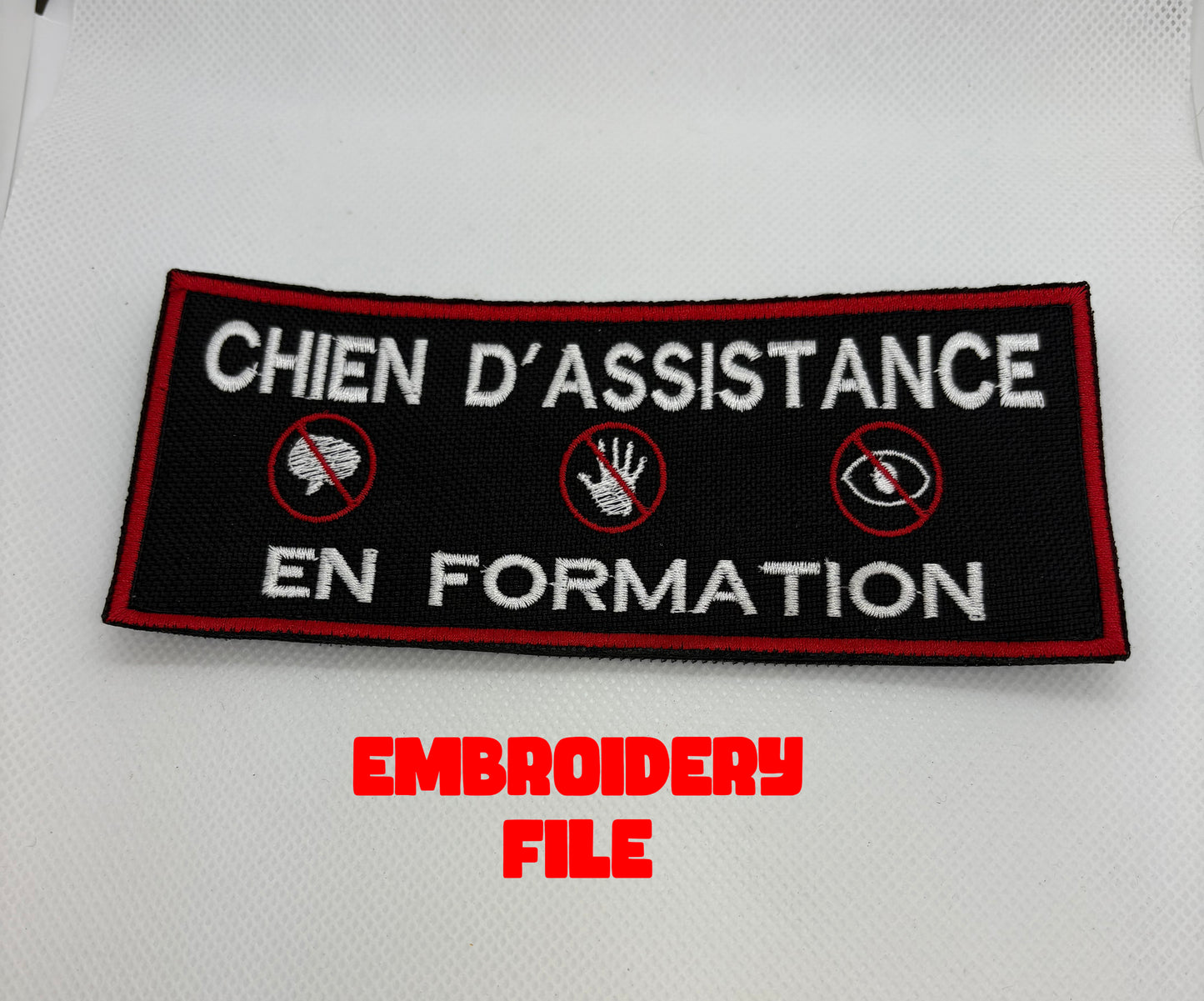 Fichier de Broderie "Chien d'Assistance" | Conception de Patch ITH pour Cerceau 5x7