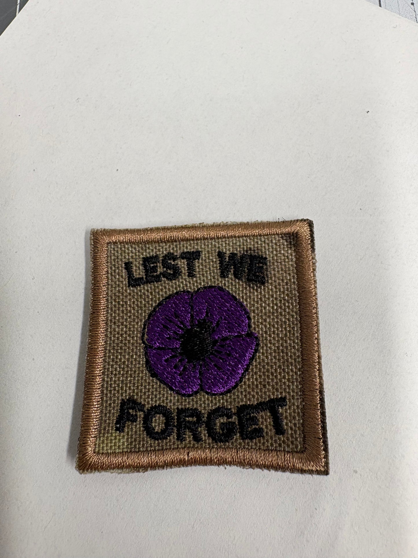 Purple Poppy Patch – 1.5” Velcro Patch Honouring the Animals of War