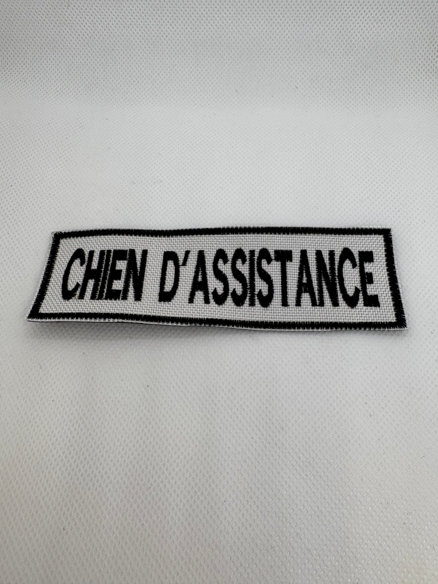 Écusson Chien de Service / Assistance – Dos Velcro pour Harnais | Fabriqué au Canada 🇨🇦