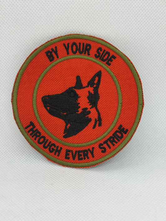 "By your Side Through Every Stride" Premium Hook-Backed service Dog Patches