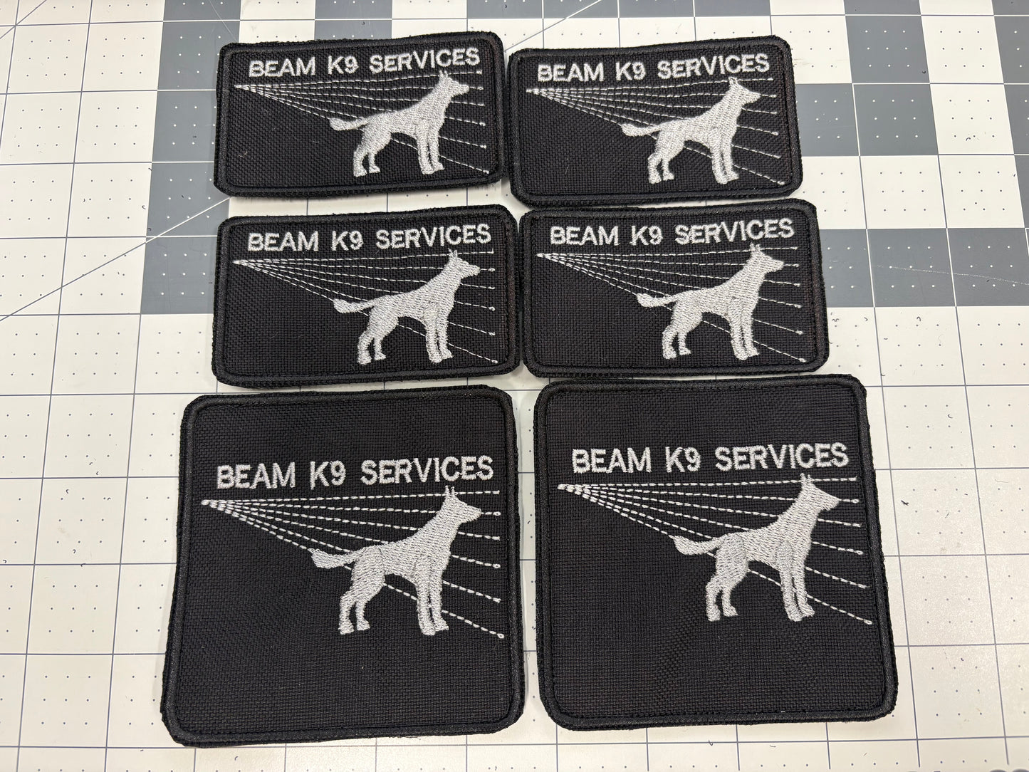 Custom Rectangular Dog Patch – Velcro Backed, Personalized & Made in Canada