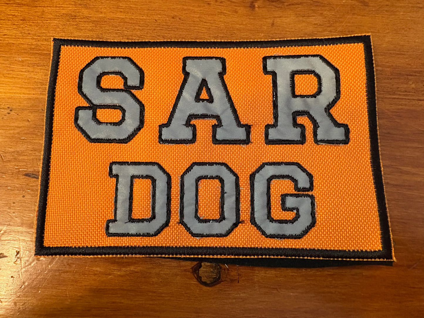 6x4” Reflective SAR DOG Patch – Applique Lettering