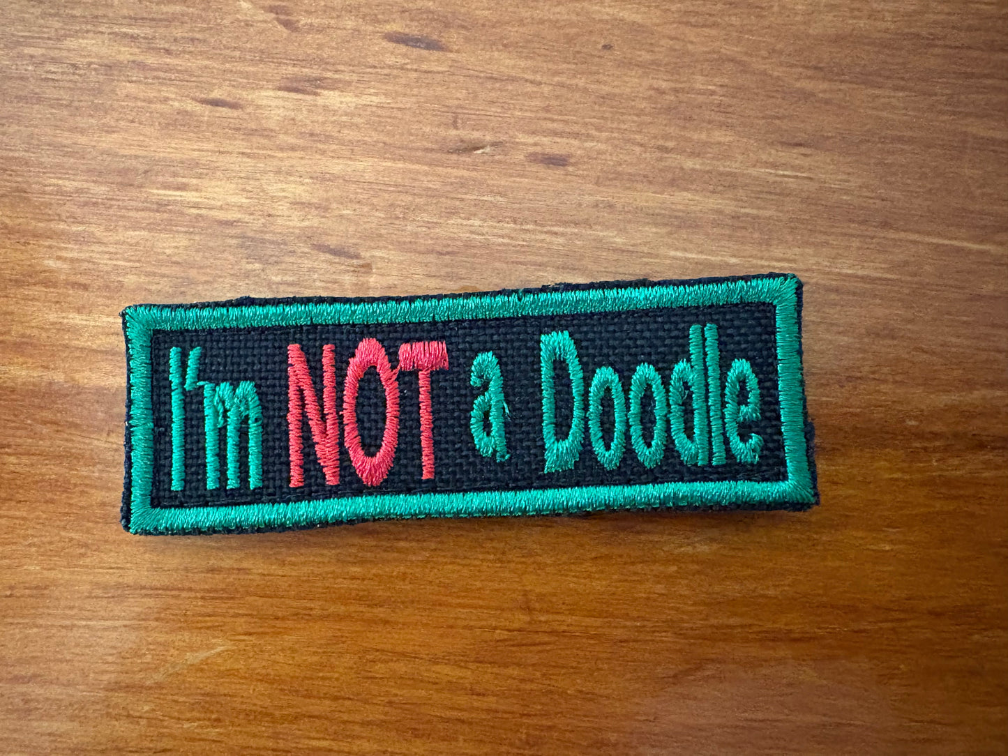 Custom Rectangular Dog Patch – Velcro Backed, Personalized & Made in Canada