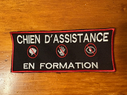Service Dog / Chien d'Assistance Patch with Icons