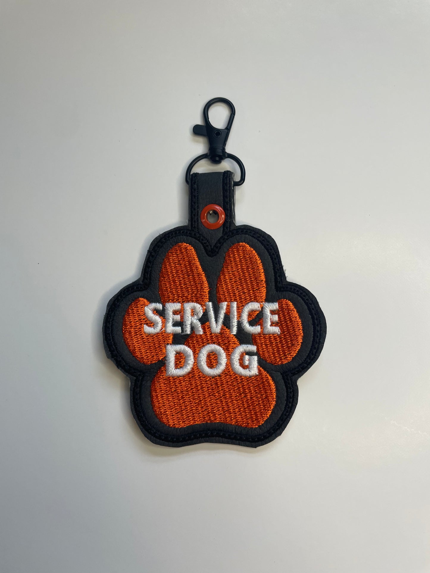 Paw-Shaped Orange Snap Tab for Dog Vests & Collars