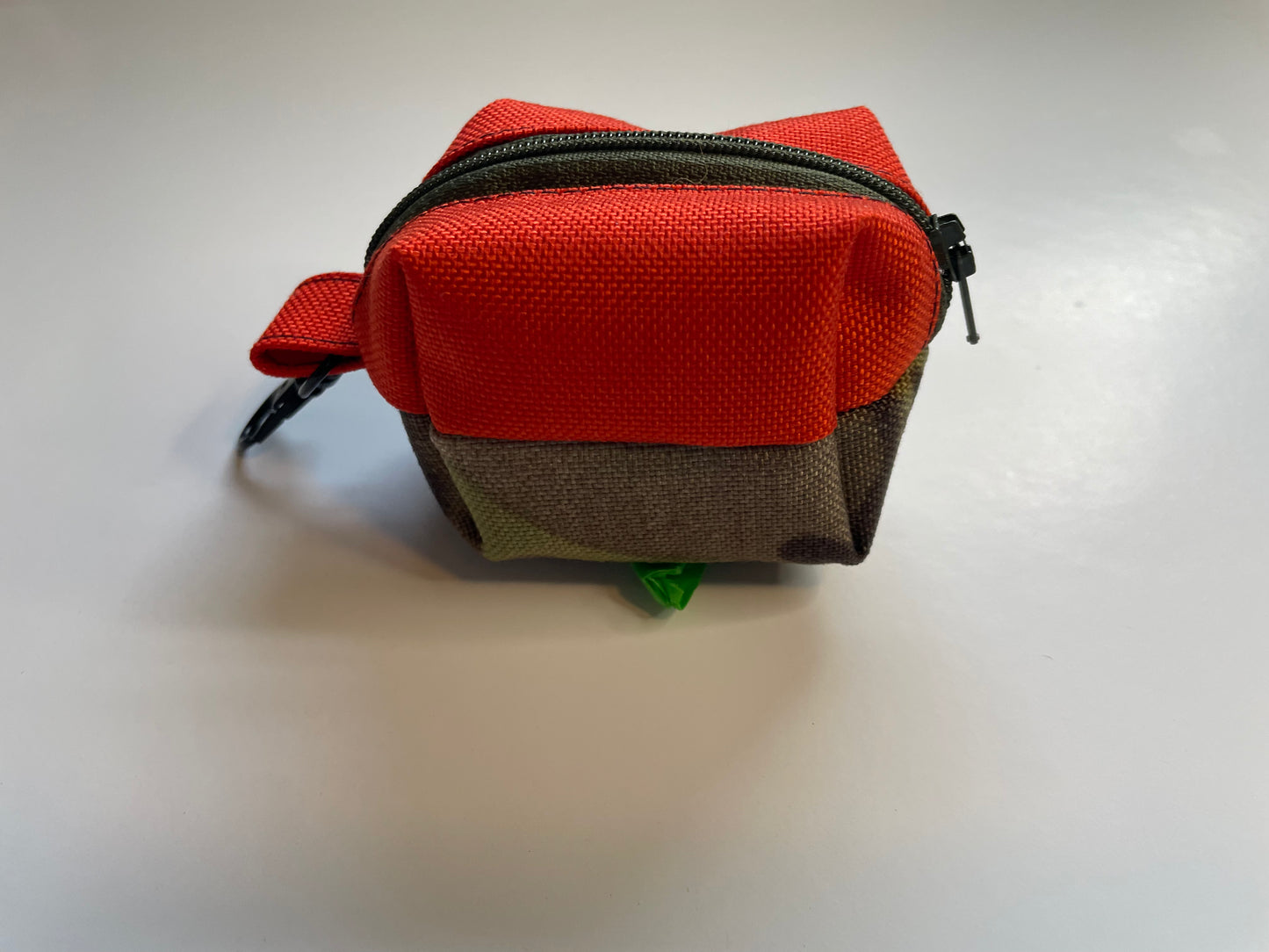 Poop Bag Dispenser Pouch Multi Cam and Orange