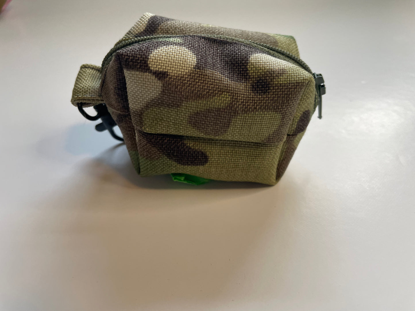 Poop Bag Dispenser Pouch Multi Cam and Orange
