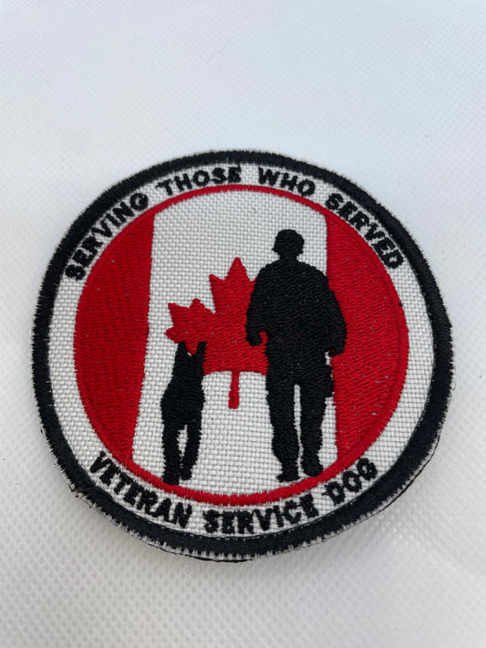 Canadian Veteran Service Dog Patch | "Serving Those Who Served" Velcro Patch