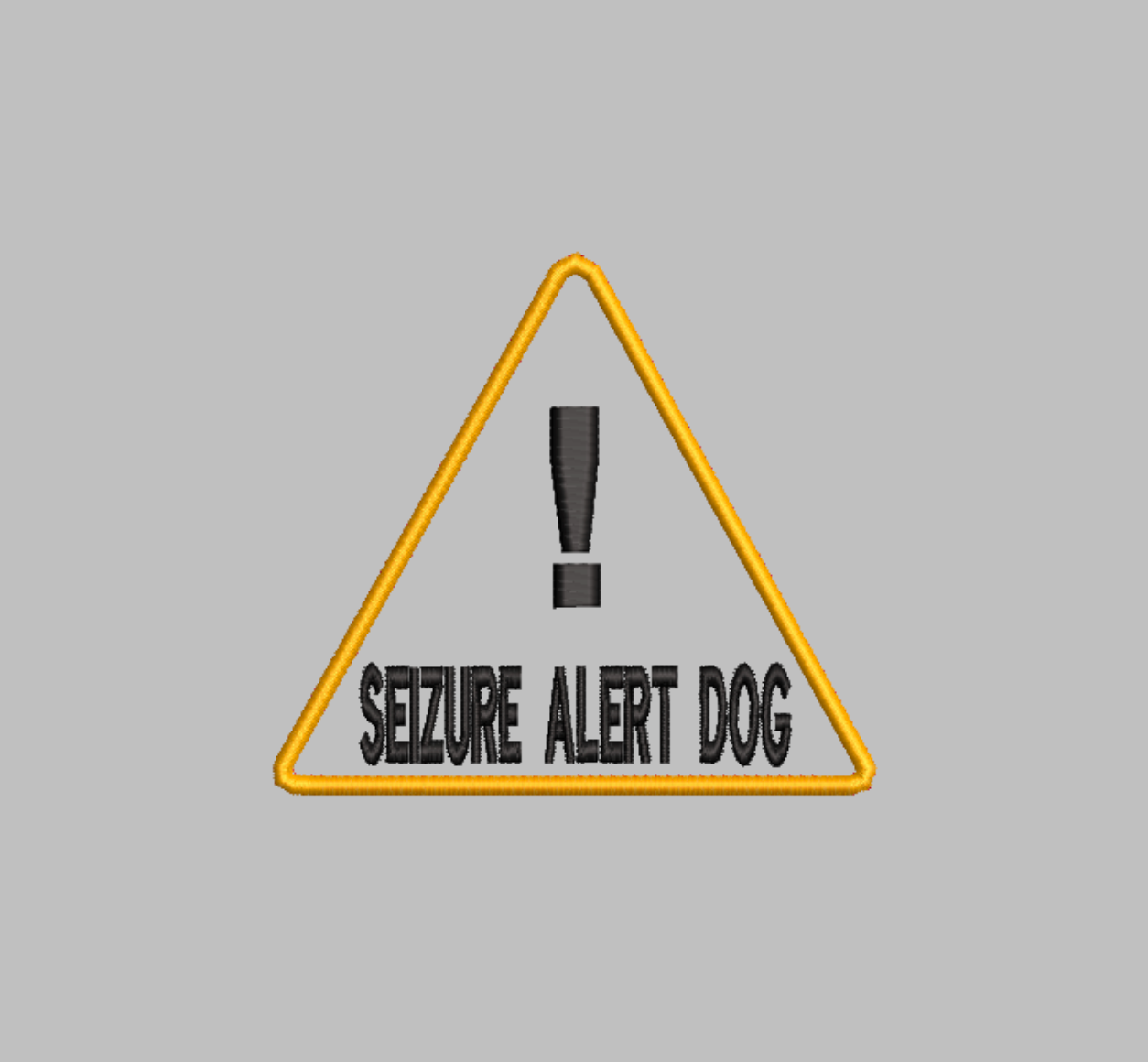 SEIZURE ALERT DOG IN TRIANGLE EMBROIDERY FILE