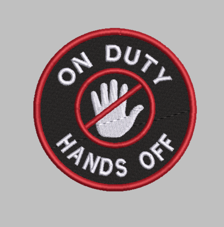 On Duty Hands Off" Service Dog Patch Embroidery Design – DIGITAL DOWNLOAD