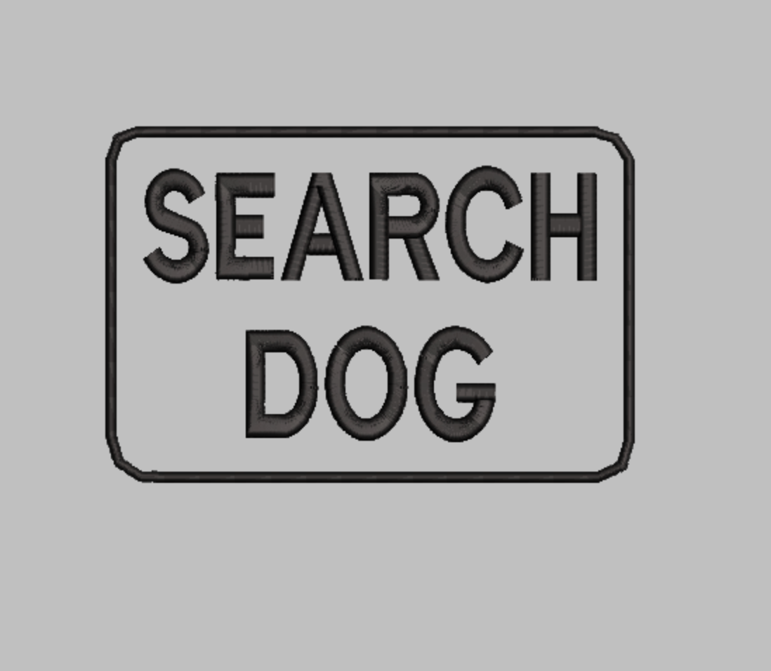 "Search Dog" patch Embroidery file (Digital Only)