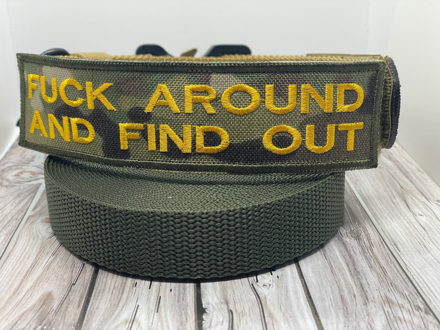 "Fuck Around And Find Out" Premium Hook-Backed Dog Patches – Made in Canada