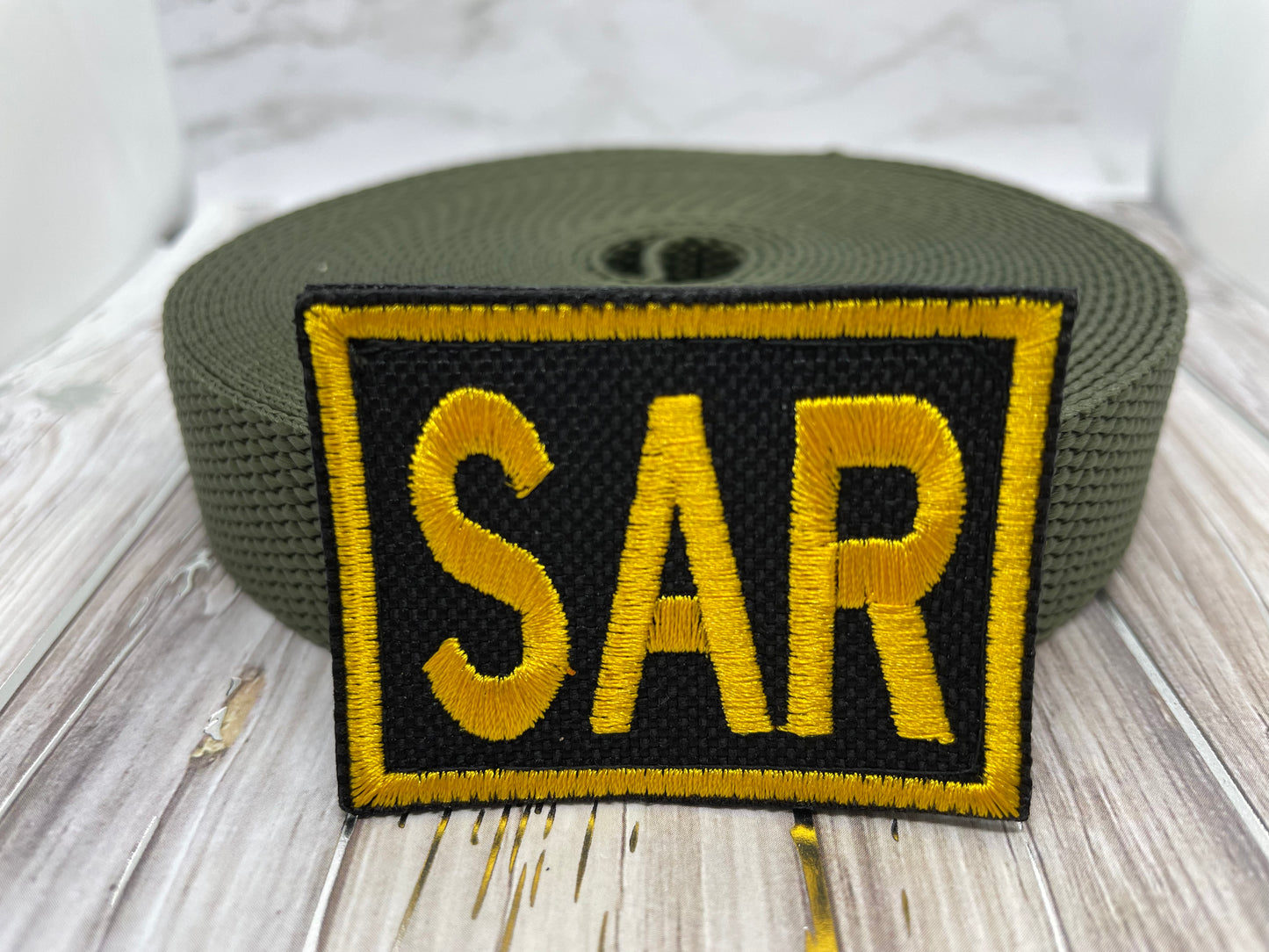 SAR Patch β 2.25β x 1.75β Velcro Patch for Working Dogs