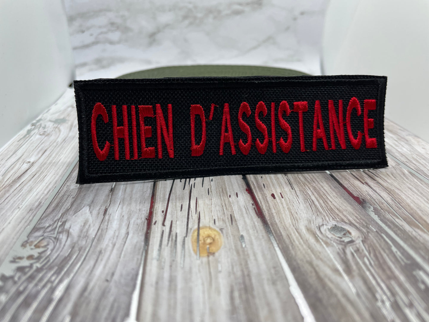 Écusson « Chien de service » – 1,5” x 5” avec dos velcro | Fabriqué au Canada 🇨🇦