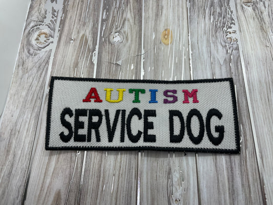 Autism Service Dog Patch – Velcro Identification Patch for Working Dogs