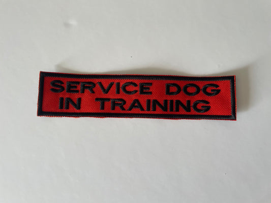 Service Dog in Training Patch – Orange Cordura Velcro Patch for Working Dogs in Canada