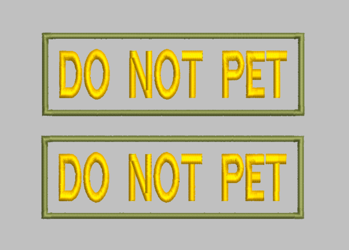 Do Not Pet Embroidery File