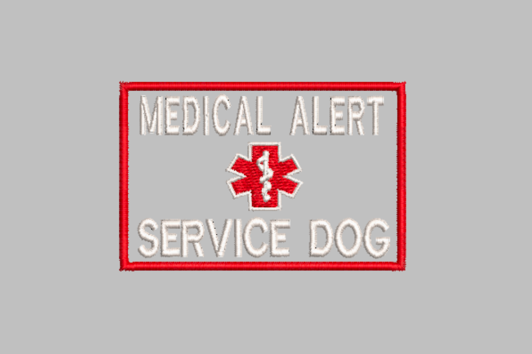 Medical Alert Service Dog Patch Embroidery File