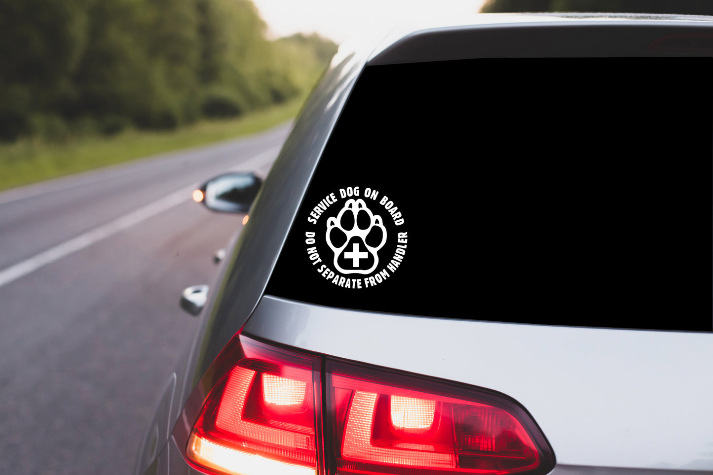 Window Decal Service Dog On Board