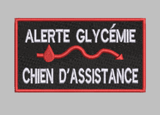 Motifs de broderie « Alerte Glycémie - Chien d'Assistance » – TÉLÉCHARGEMENT NUMÉRIQUE