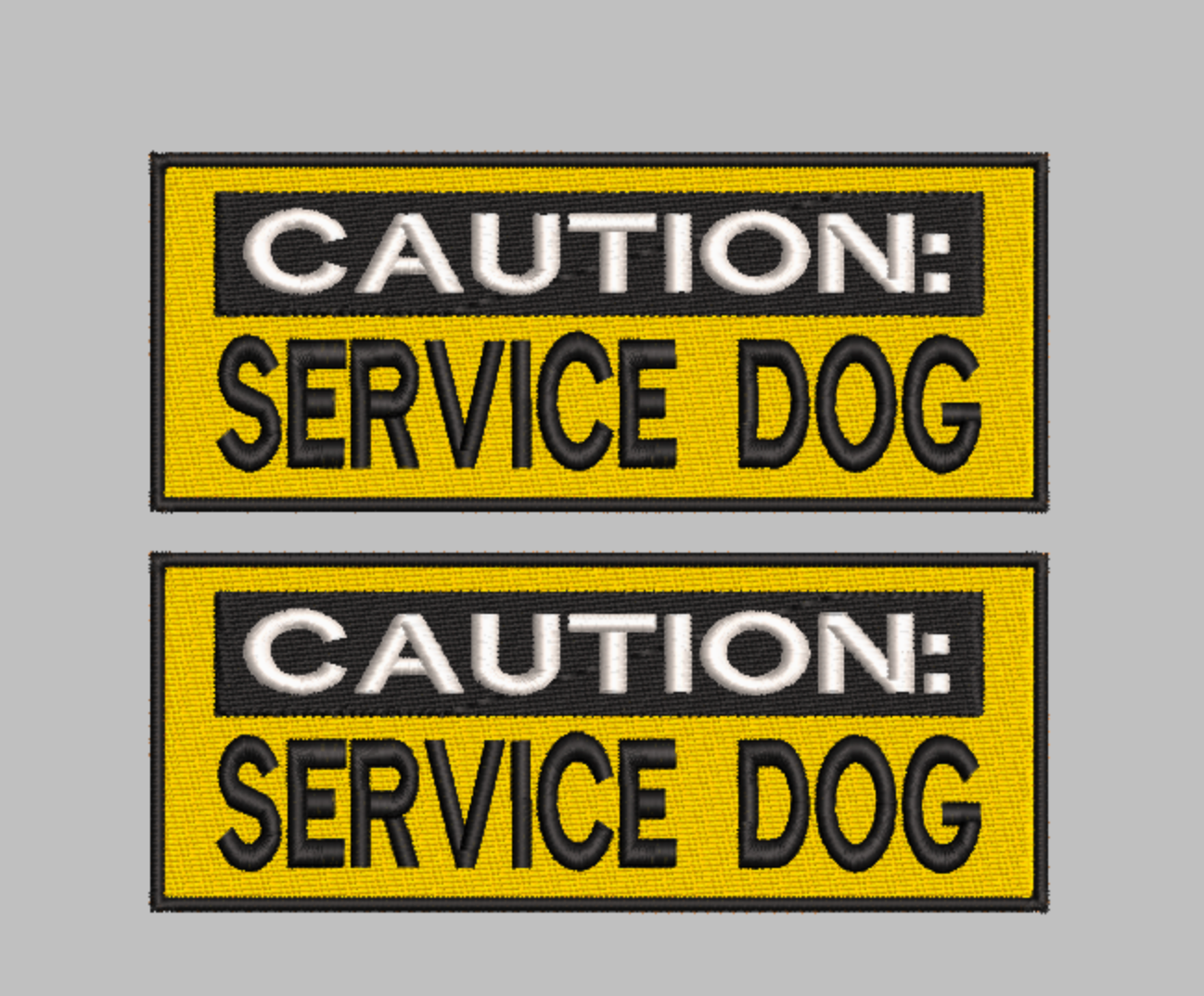 "Caution Service Dog"  patch Embroidery file (Digital Only)