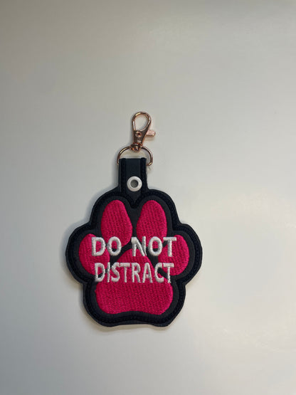 Pink Paw-Shaped Snap Tab – 4.25” x 3.5” Safety Tag for Vests, Collars & Leashes
