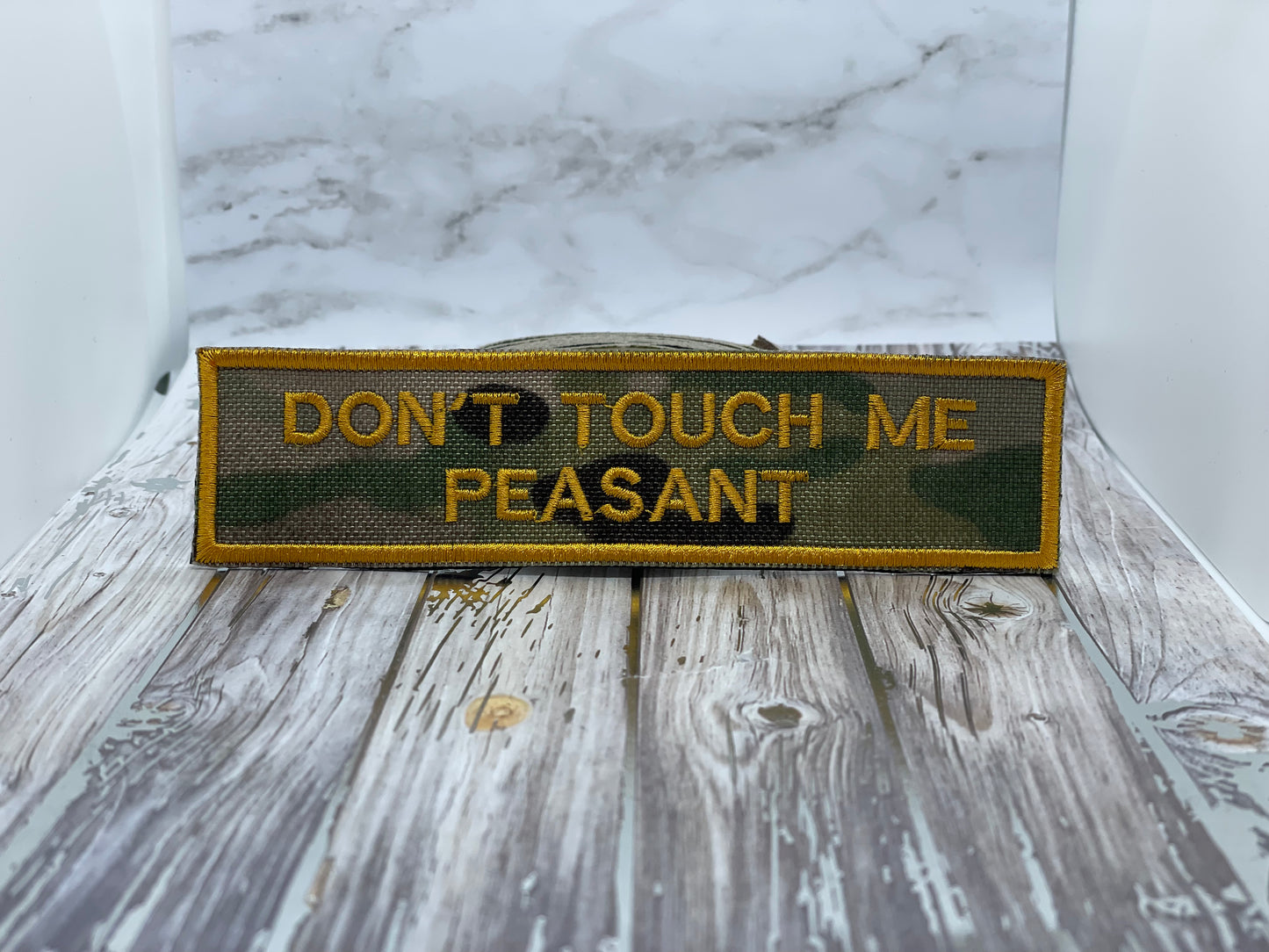 "Don't Touch Me Peasant"  patch Embroidery file (Digital Only)