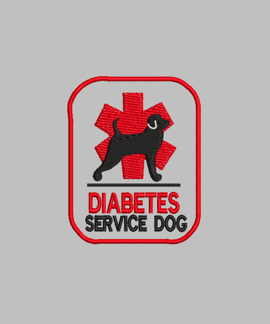"Diabetes Service Dog"  patch Embroidery file (Digital Only)