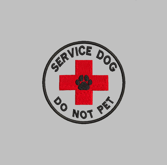 Service Dog Do Not Pet Embroidery File
