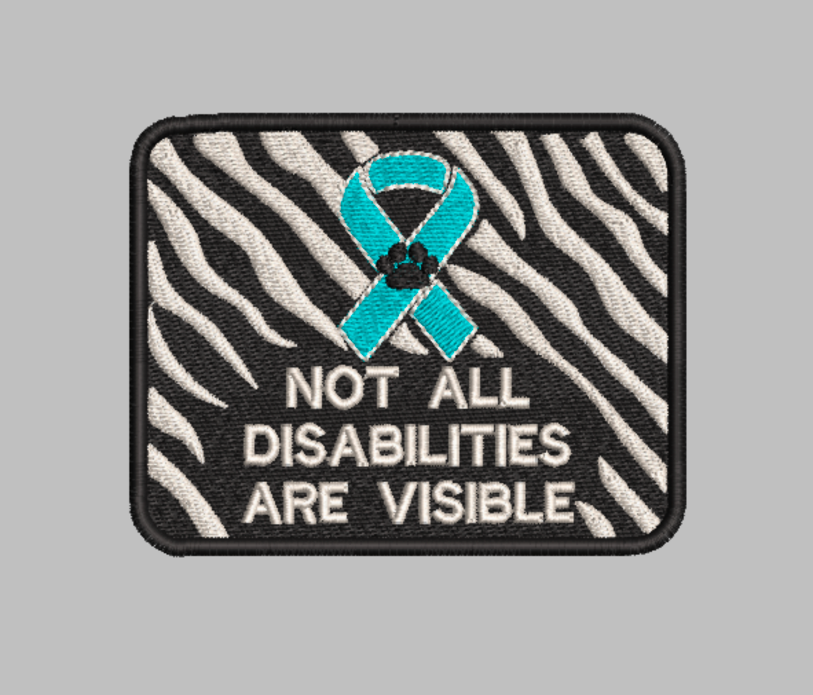 Ehlers-Danlos Syndrome (EDS) "Not All Disabilities Are Visible" Service Dog Patch