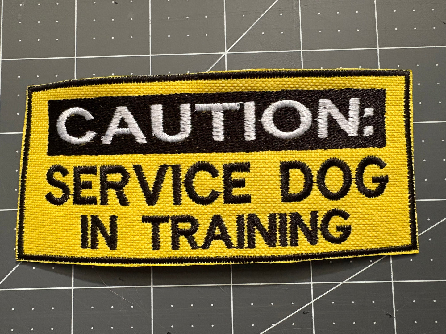 "Caution Service Dog in Training " patch Embroidery file (Digital Only)