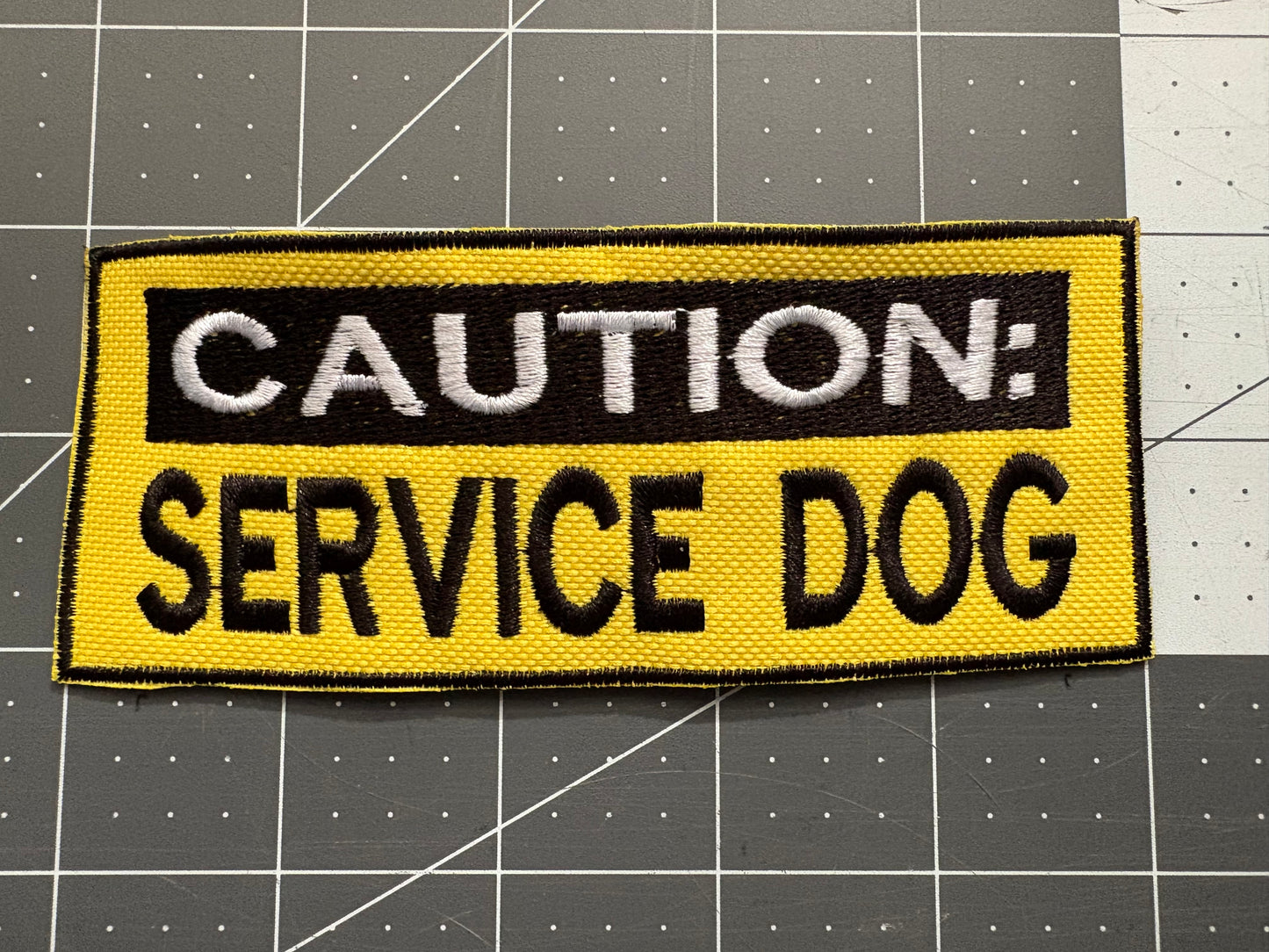 "Caution Service Dog"  patch Embroidery file (Digital Only)