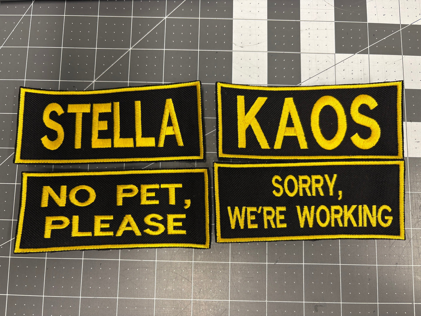 Custom Rectangular Dog Patch – Velcro Backed, Personalized & Made in Canada