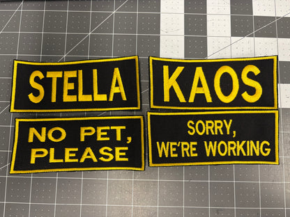 Custom Rectangular Dog Patch – Velcro Backed, Personalized & Made in Canada
