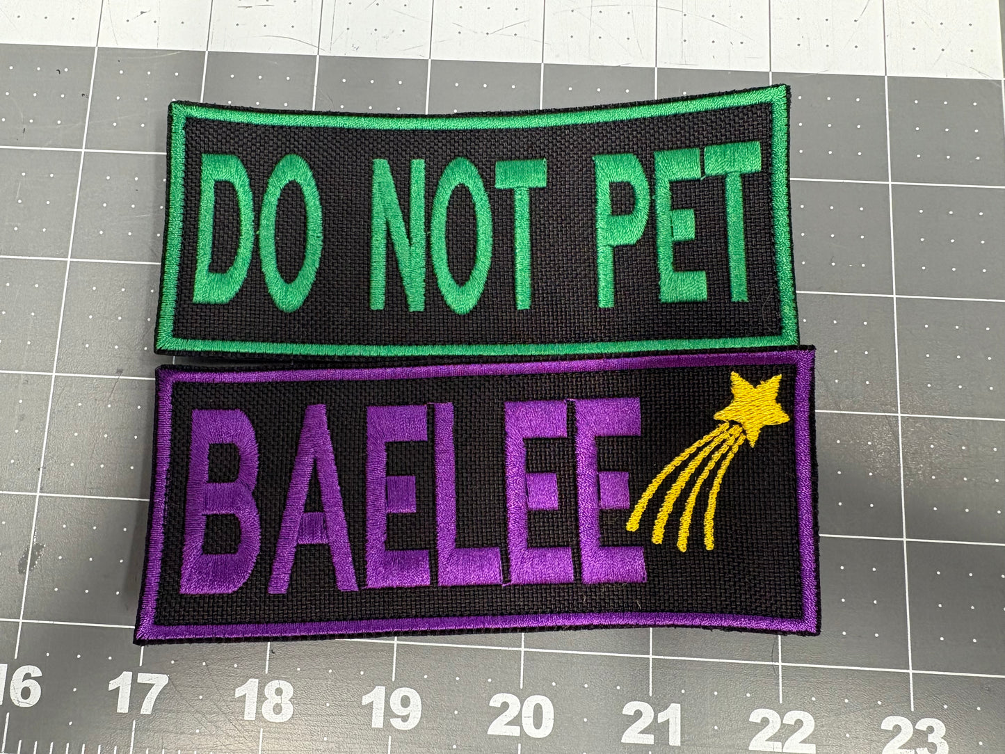 Custom Rectangular Dog Patch – Velcro Backed, Personalized & Made in Canada
