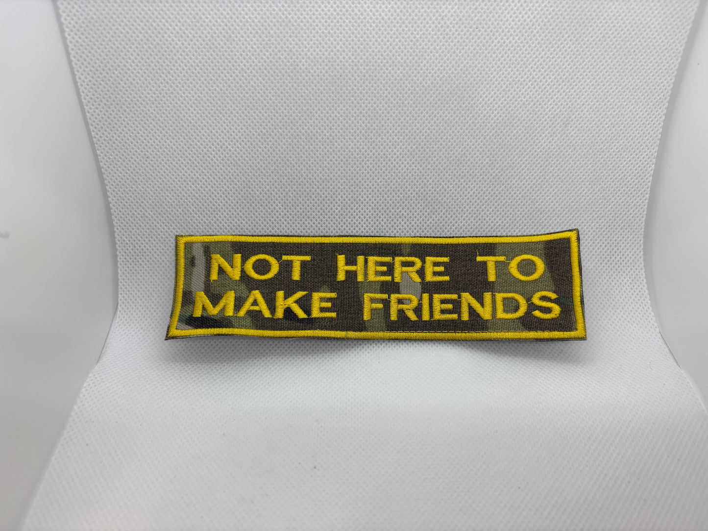 "Not Here To Make Friends" Premium Hook-Backed Dog Patches – Made in Canada