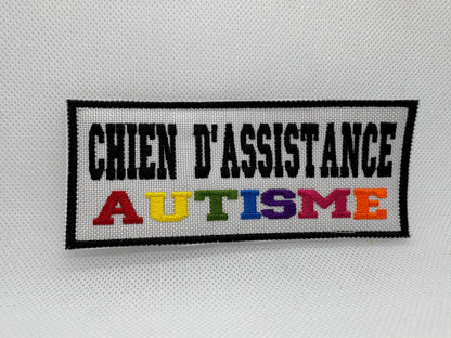 Écussons Brodés à Dos Crochet pour Chiens d’Assistance Autisme
