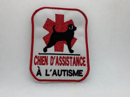 Écussons Brodés pour Chiens d’Assistance a Autisme