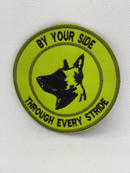 "By your Side Through Every Stride" Premium Hook-Backed Dog Patches