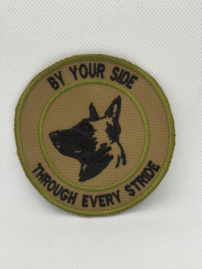 "By your Side Through Every Stride" Premium Hook-Backed Dog Patches