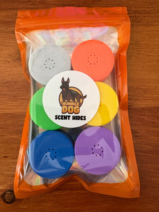 PLA K9 Scent Training Odour Pod Bundle – 6 Pack – Nosework & Detection Dog Training Containers