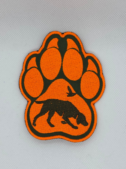 Upland Bird Dog Patch | Pointing Breed & Gun Dog Paw Print Patch