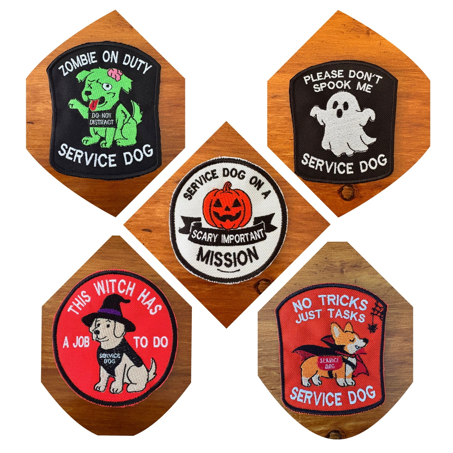 Halloween Service Dog Patch Bundle – 5 Pack