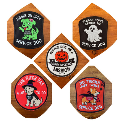 Halloween Service Dog Patch Bundle – 5 Pack