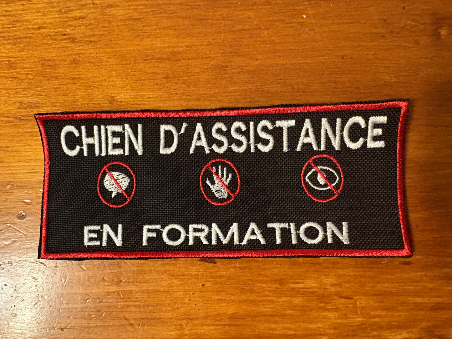 Service Dog / Chien d'Assistance Patch with Icons