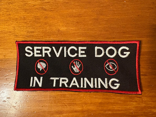 Service Dog / Chien d'Assistance Patch with Icons