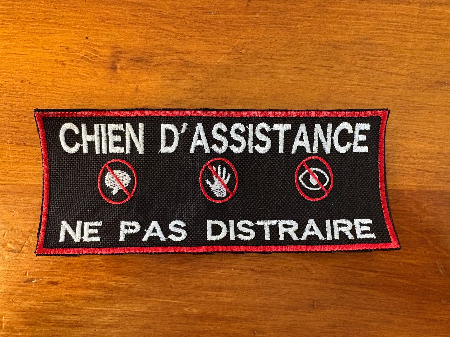 Service Dog / Chien d'Assistance Patch with Icons