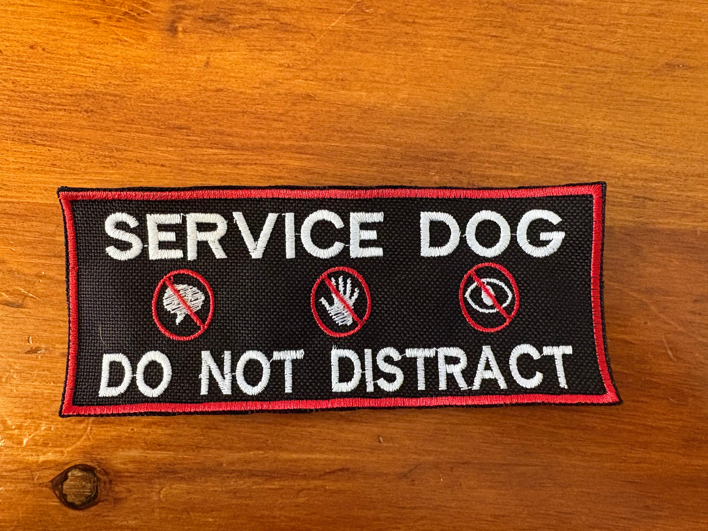 Service Dog / Chien d'Assistance Patch with Icons