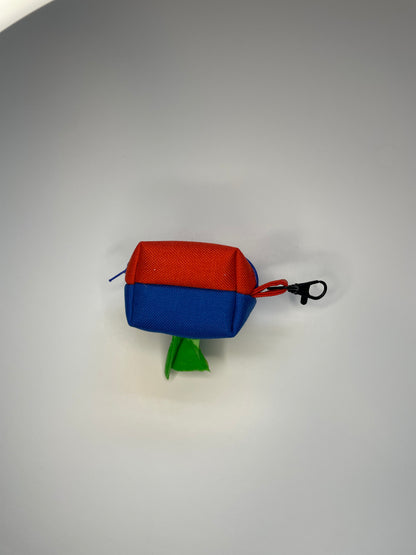 Poop bag dispenser pouch Orange and Royal Blue