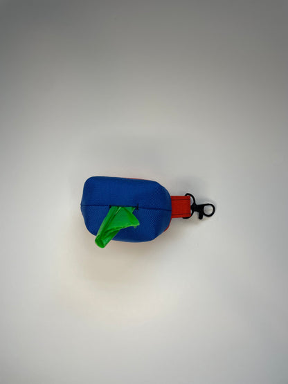 Poop bag dispenser pouch Orange and Royal Blue